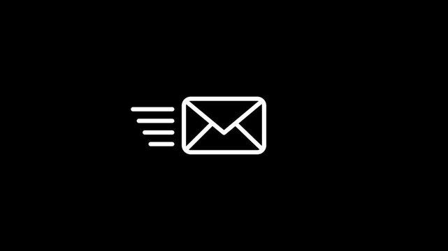 Mail email message sending envelope icon animation