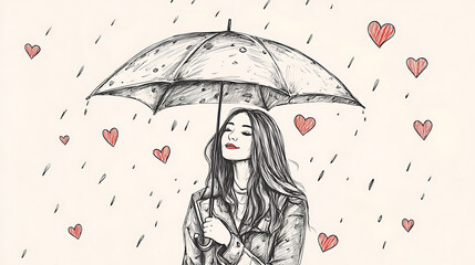 Fototapeta premium Adorable Valentine-themed background with characters or couples, ideal for use as a sweet and romantic backdrop or wallpaper.