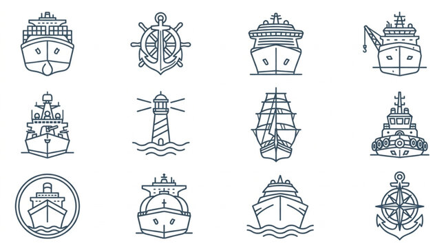 Collection of Maritime and Naval Emblems