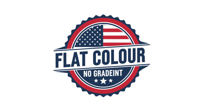 American Flat Colour Seal Badge.