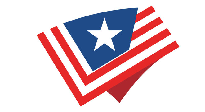American flag symbol star design.