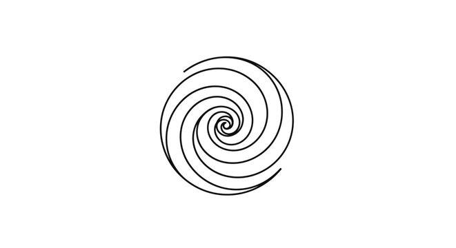 Black and white spiral shape design.