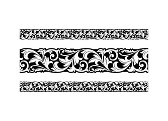 floral border ornament, seamless border vector template, laser cut template, wedding wood frame, seamless wallpaper, luxury cosmetic packaging, islamic flower ornament, editable victorian border,  © dhany