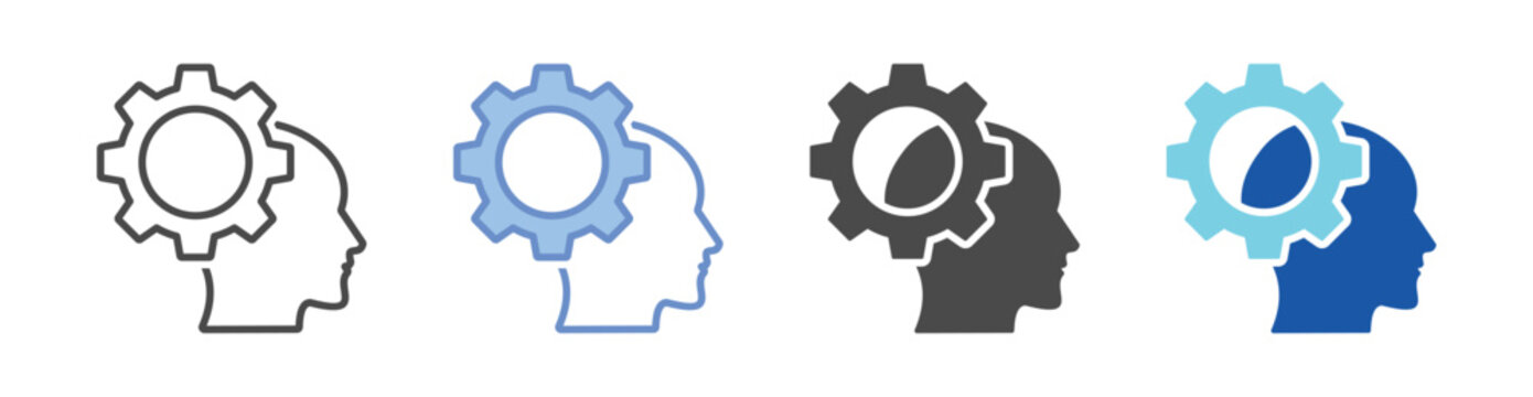 Resourcefulness Icon Set With Multiple Styles Vector Illustration