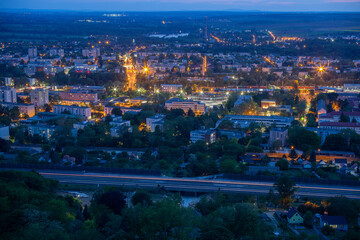 Long exposure of highway traffic with glowing light trails at night in Hungary © Sandor