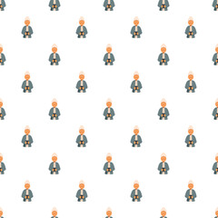 Fototapeta premium Senior woman enjoying coffee in a flat design digital illustration repeating pattern