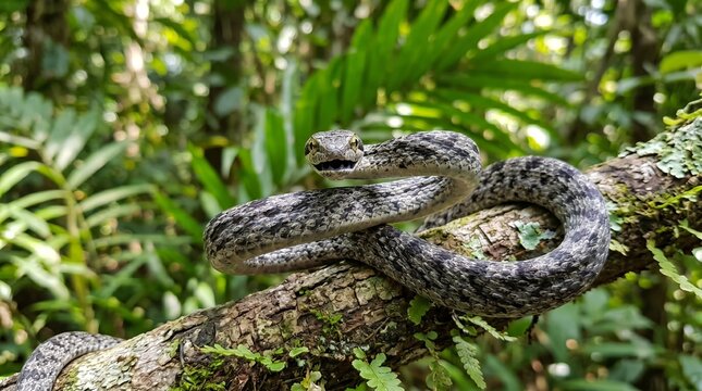 viper snake on tree branch
