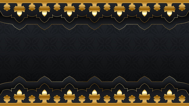 Ornamental Golden and Black Luxury Background for Elegant Invitations