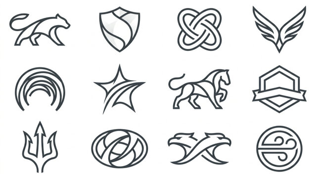 Collection of Vintage and Heraldic Symbols