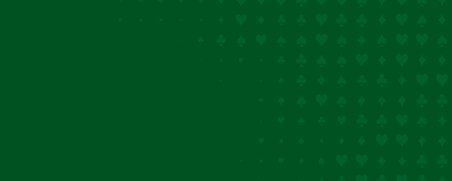 Casino poker suits seamless pattern, spades, hearts, clubs, diamonds texture on felt dark green background. Playing card symbols backdrop for gambling games, casino banners. Vector illustration.