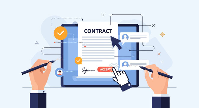 Business Contract Signing Document.
