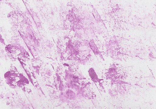 Watercolor foil print monotype featuring an abstract pattern in violet