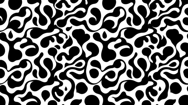 Black and white leopard spots pattern.