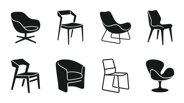 A collection of various chair designs.