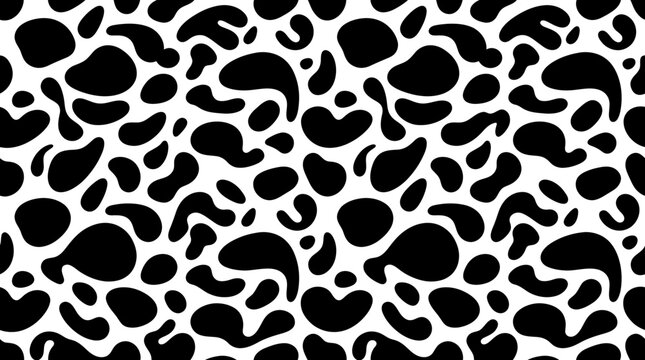 Black and white animal skin pattern.