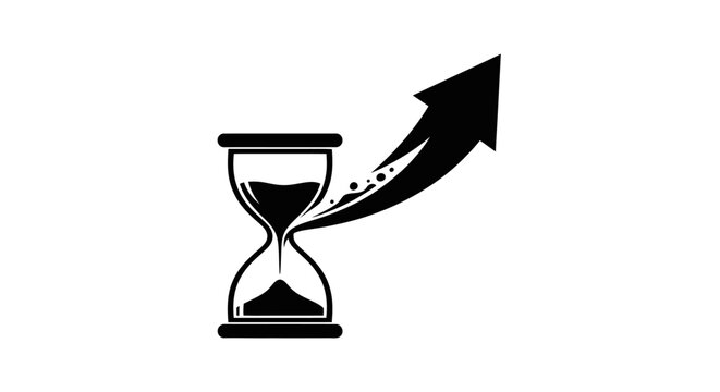 Hourglass with sand flowing upwards.