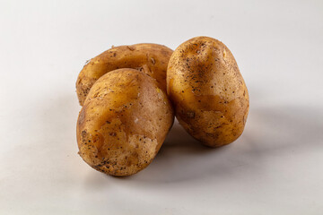 Fototapeta premium Raw potato heap for cooking
