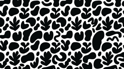 Fototapeta premium Black and white animal skin pattern.