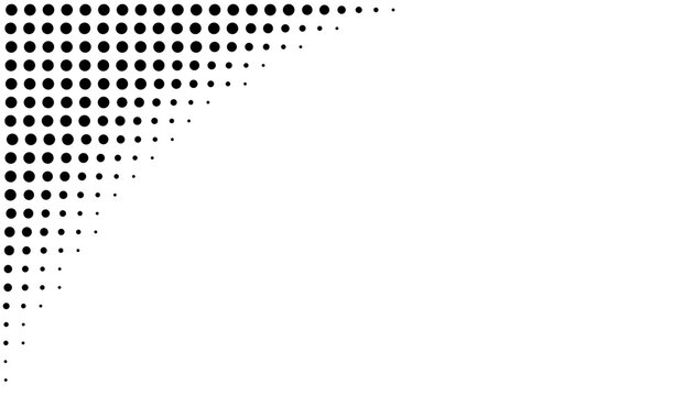 Black Halftone Dot Corner Pattern. Fading Gradient Texture Design. Retro Comic Print Background. Pop Art Screen Tone Style. Vector Illustration Element
