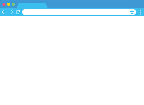 Modern Web Browser Window Vector Illustration with Blank Interface Template and Internet UI Mockup