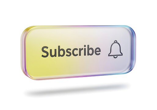 Modern subscribe button with bell icon