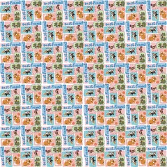 Fototapeta premium Best Friend Pet Doodle Mosaic, Colorful Dog and Cat Illustration Pattern, Seamless Whimsical Lifestyle Design