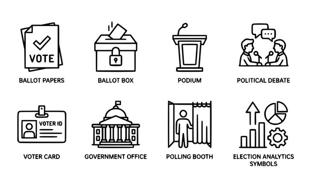 Election and voting icons