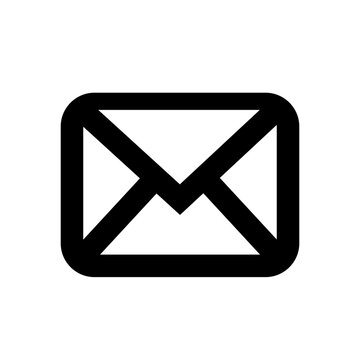 Envelope outline icon for email message and mail inbox UI