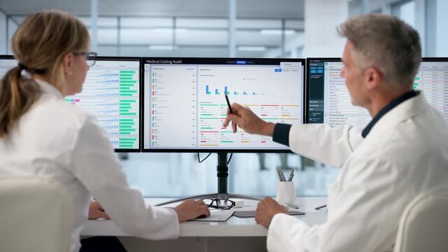Medical Billing Analyst Reviews Healthcare Codes And Invoices
