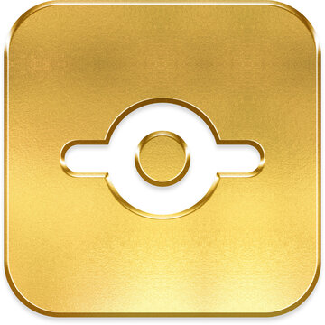 Git commit gold metallic square icon git version control commit