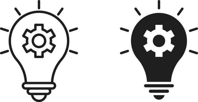 Innovation icon design for signs, logo, apps or website