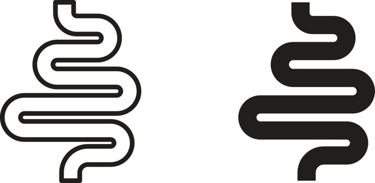 Intestines icon design for signs, logo, apps or website
