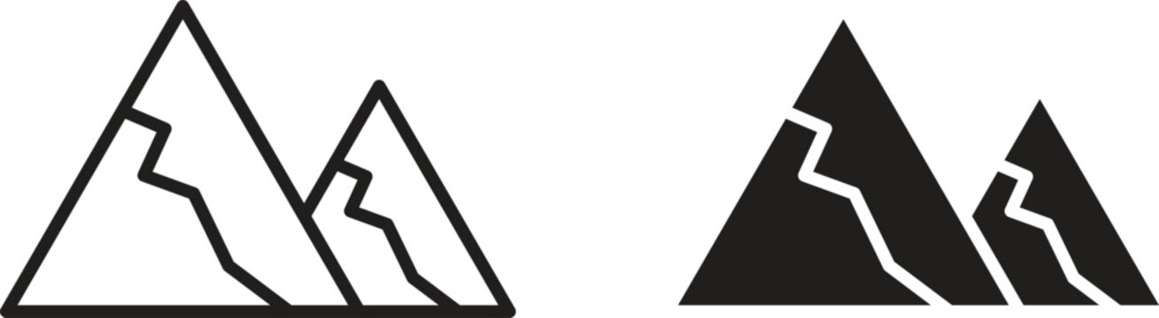 Mountain icon design for signs, logo, apps or website