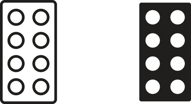 Pill blister pack icon design for signs, logo, apps or website