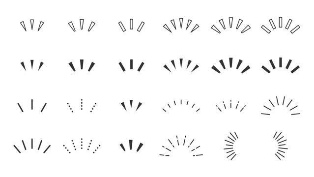 注目・強調マーク　シンプル　黒色（Attention sign emphasis symbol exclamation mark simple highlight vector illustration）