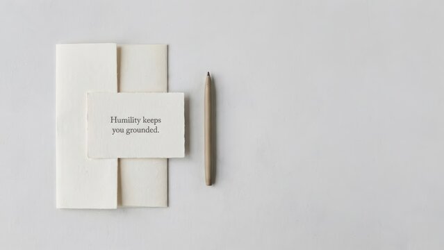 Minimal flatlay with pen and inspiring message
