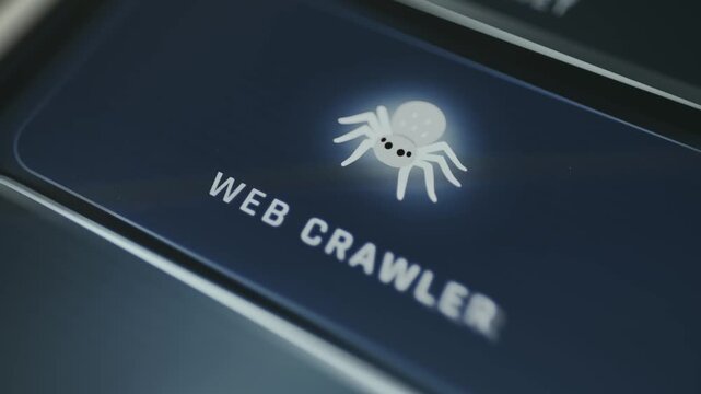 Stylized spider icon for Web Crawler automated software program