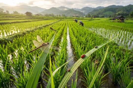 Beneficial insects in rice field ecosystem