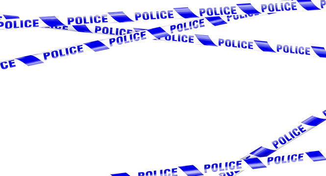 Police tape 3d transparent background