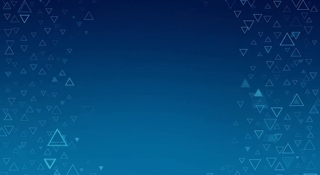 Modern blue abstract background with geometric triangle patterns and copy space