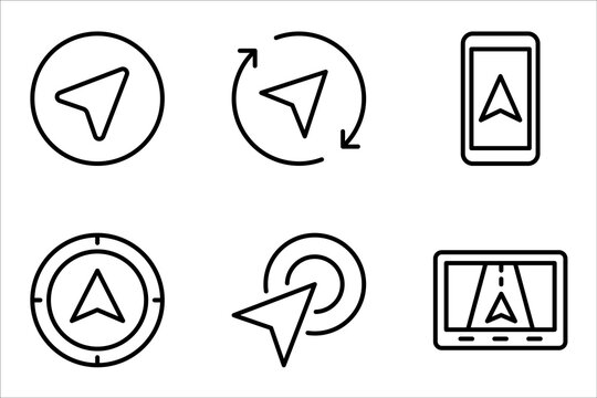 Navigation icon set. simple vector illustration on white background.