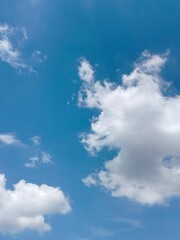 Fototapeta premium large white cloud in bright blue sky