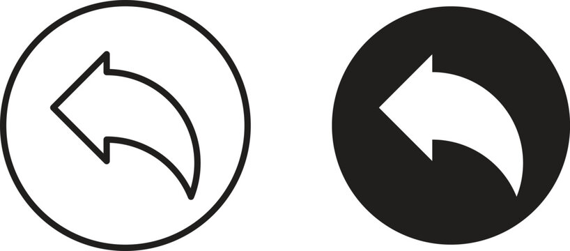 Reply icon design for signs, logo, apps or website