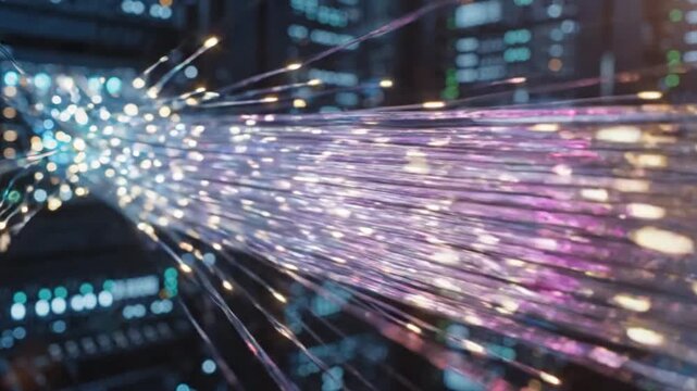 Abstract Fiber Optic Network Data Transfer and Technology