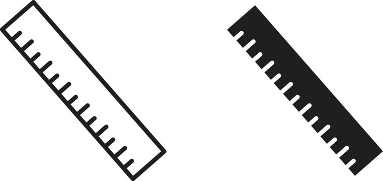 Ruler icon design for signs, logo, apps or website