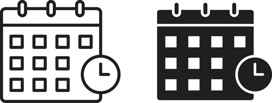 Schedule icon design for signs, logo, apps or website
