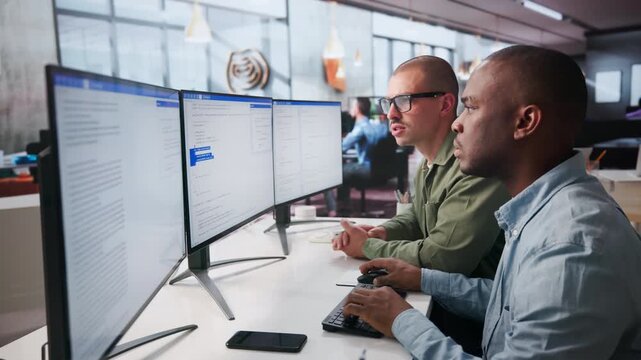 Software Engineers Coding Secure Web Applications Together.