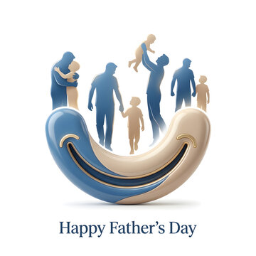 Happy Fathers Day concept and loving Dad appreciation on background.