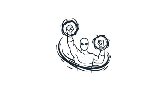Superhero Character with Energy Orbs