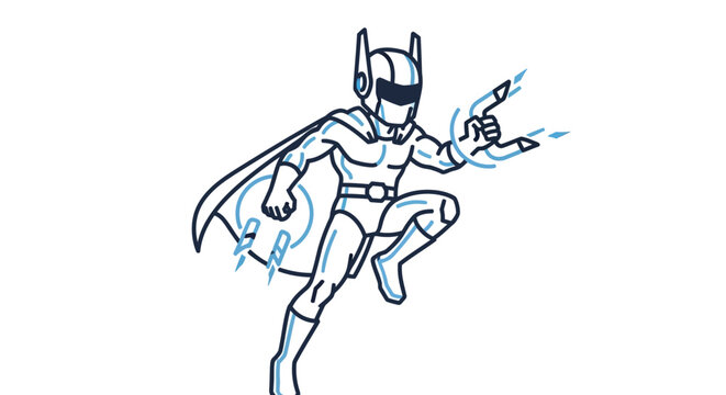 Superhero character with magnetic powers, comic style illustration